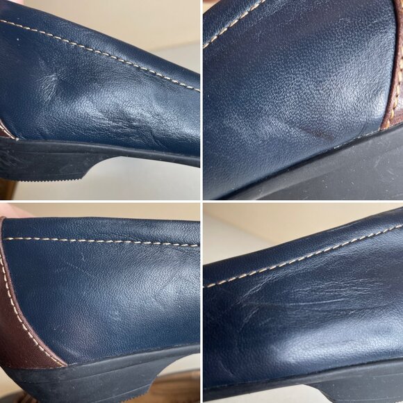 Comfortiva Softspots Posie Flats in Navy / Chocolate Size 8 - Picture 9 of 16